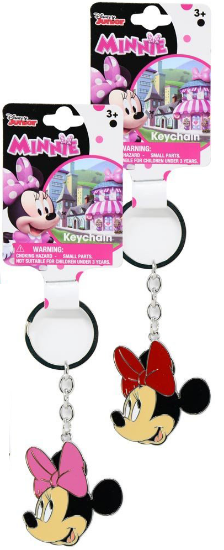 Keychain Mickey and Minnie Head Metal