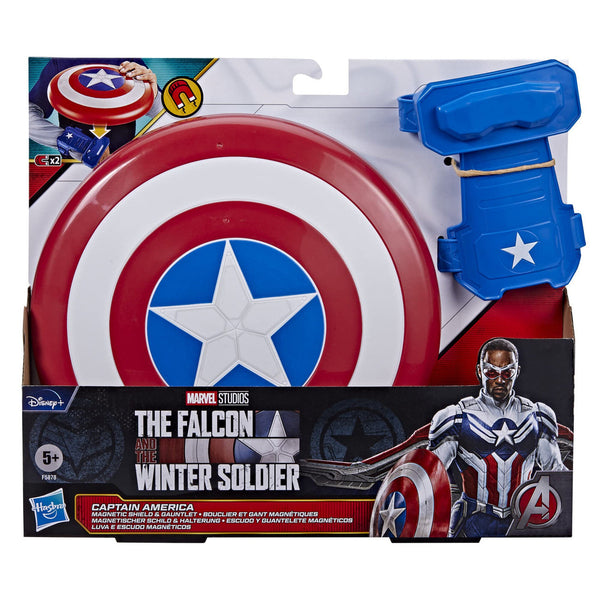 Marvel The Falcon and The Winter Soldier Captain America Magnetic Shield & Gauntlet Roleplay Set