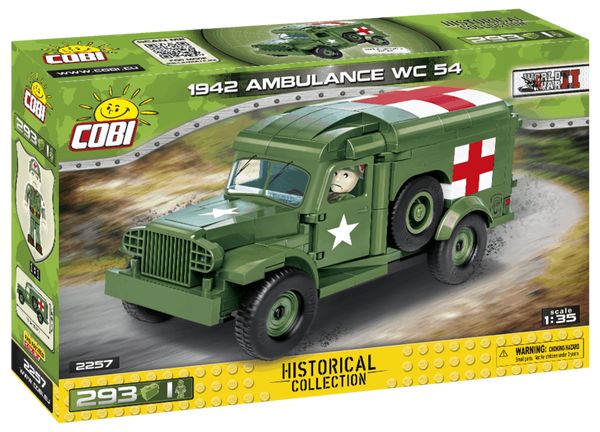 COBI US FIELD AMBULANCE 1942 WC 54 COBI 2257 - WORLD WAR II - sctoyswholesale