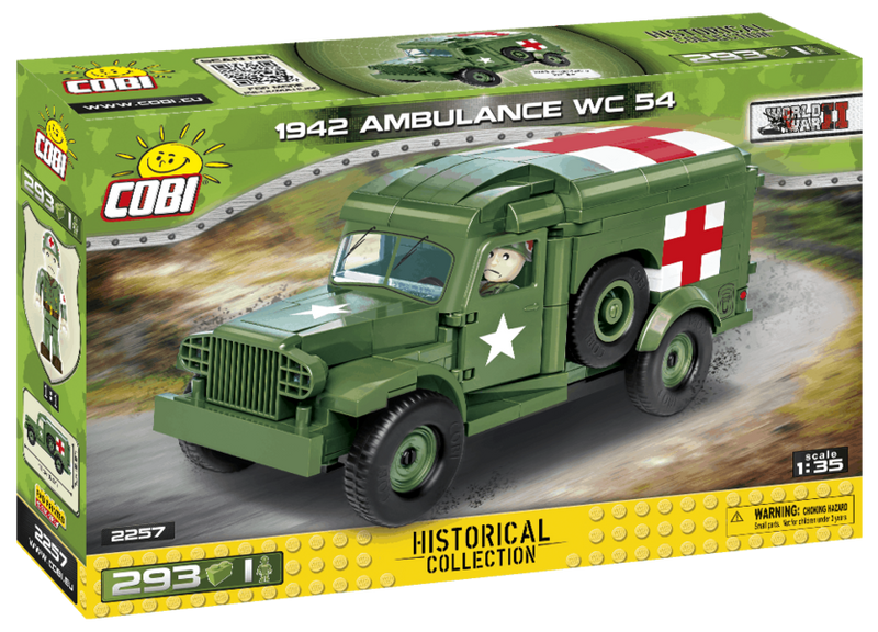 COBI US FIELD AMBULANCE 1942 WC 54 COBI 2257 - WORLD WAR II - sctoyswholesale