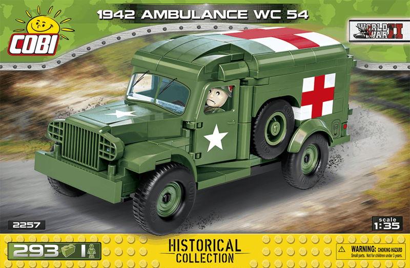 COBI US FIELD AMBULANCE 1942 WC 54 COBI 2257 - WORLD WAR II - sctoyswholesale