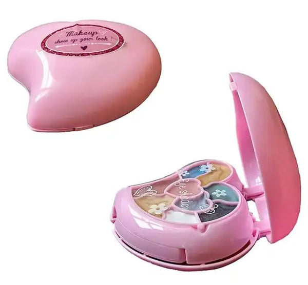 S & Li Cosmetics Kids makeup set kit with Heart shape plastic case