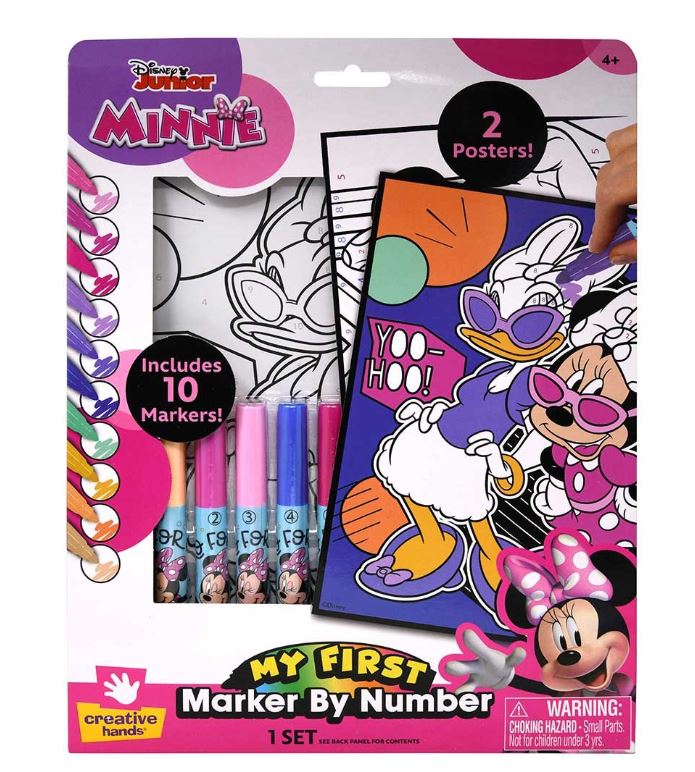 Minnie My First Marker by Number in Envelope- 2 posters, 10 markers