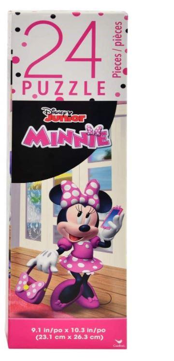 Minnie Mouse Disney Tower Box Puzzle 24 Pcs,  Educational Learning Activity for Kids & Children,  Size 9.1 x 10.3 Inch - sctoyswholesale