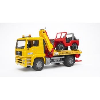 Bruder Man TGA Tow Truck with Cross Country Vehicle