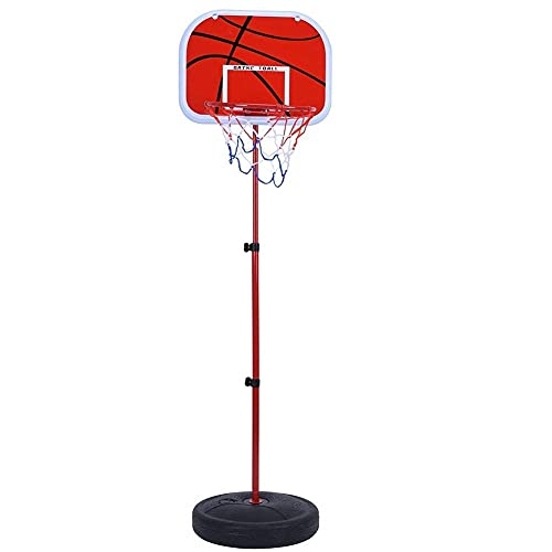 IRIS Basketball Stand, Free Stand Height Adjustable Backboard Hoop Kit with Pump Ball and Mounting Accessories Toy Set for Children Indoor Outdoor