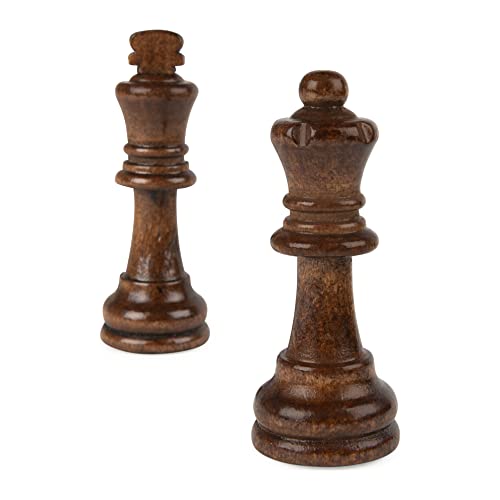 Legacy Deluxe Chess & Checkers Set, Classic Two Player Game Includes Folding Board with Solid Wood Playing Pieces - sctoyswholesale