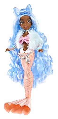 MERMAZE MERMAIDZ Color Change Shellnelle Mermaid Fashion Doll with Designer Outfit & Accessories