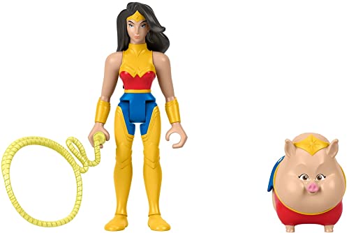 Fisher-Price DC League of Super-Pets Wonder Woman & PB, set of 2 poseable figures with accessory - sctoyswholesale