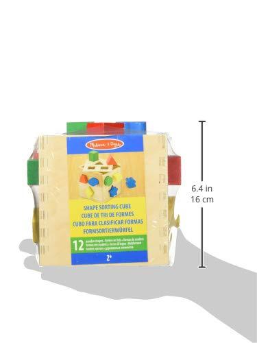 Wooden Shape Sorting Cube: Classic Toy Play Set & 1 Melissa & Doug Scratch Art Mini-Pad Bundle (00575) - sctoyswholesale