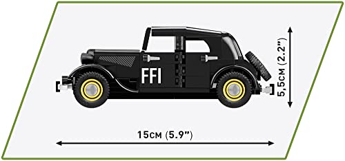 COBI Historical Collection: World War II Citroen Traction 11CV BL Vehicle,Black - sctoyswholesale