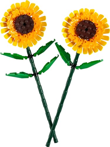 LEGO Sunflowers Building Kit, Artificial Flowers for Home Décor, Flower Building Toy Set for Kids, Sunflower Gift for Girls and Boys Ages 8 and Up, 40524