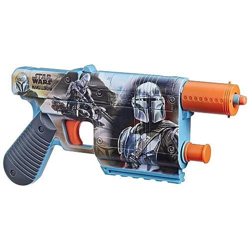 Nerf Star Wars The Mandalorian Dart Blaster, 12 Elite Darts, Internal Clip, Toy Foam Blasters for 8 Year Old Boys & Girls & Up