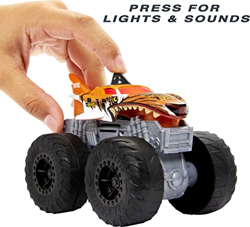 Hot Wheels Monster Trucks Roarin’ Wreckers, 1 1:43 Scale Truck with Lights & Sounds - sctoyswholesale