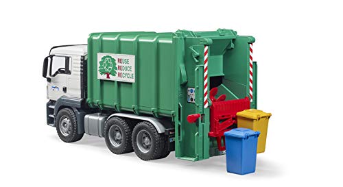 Bruder 03763 Man TGS Rear Loading Garbage Truck - Green