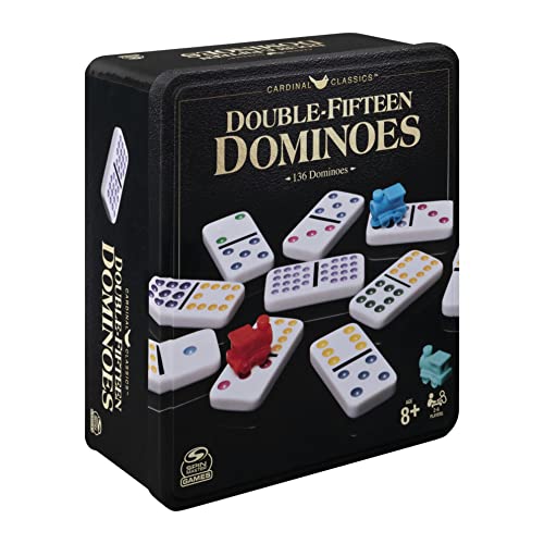 Double Fifteen Dominoes Set in Storage Tin - sctoyswholesale