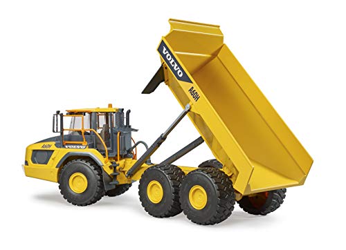 Bruder Volvo A60H Hauler for Construction Pretend Play Indoors, Outdoors, in Sand and Snow, 02455