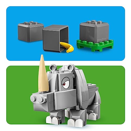 LEGO Super Mario Rambi The Rhino Expansion Set 71420, Game Inspired Building Toy Set to Combine with a Starter Course, This Collectible Super Mario Bros Toy Makes a Great Gift for Kids Ages 7 and Up