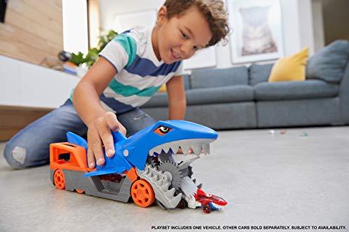 Hot Wheels Shark Chomp Transporter Playset with One 1:64 Scale Car - sctoyswholesale