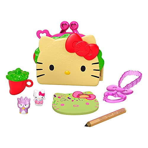 Hello Kitty Taco Party Compact Playset with 2 Sanrio Minis Figures, Stationery Notepad and Accessories - sctoyswholesale