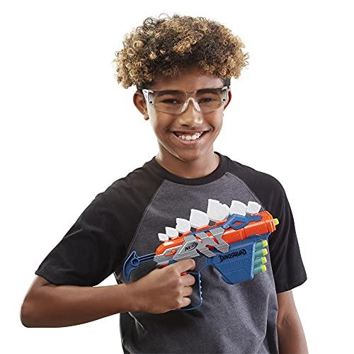 NERF DinoSquad Stegosmash Dart Blaster, 4-Dart Storage, Pull-Back Priming Handle - sctoyswholesale