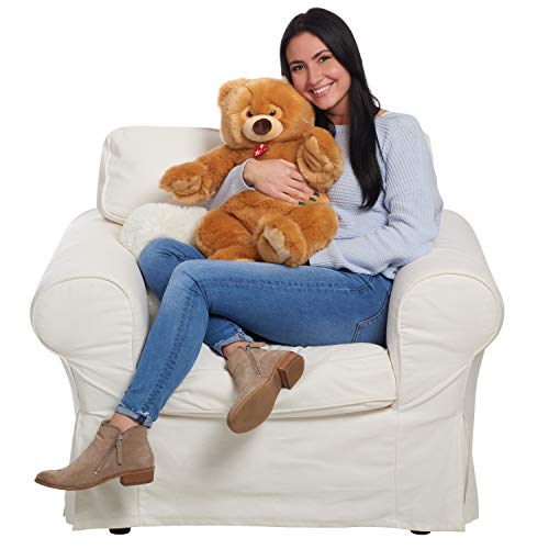 Premium Italian Designed Trudi Ettore Giant Teddy Bear, Big 22-inch Plush, Brown Bear, Kids Toys for Ages 3 Up by Just Play