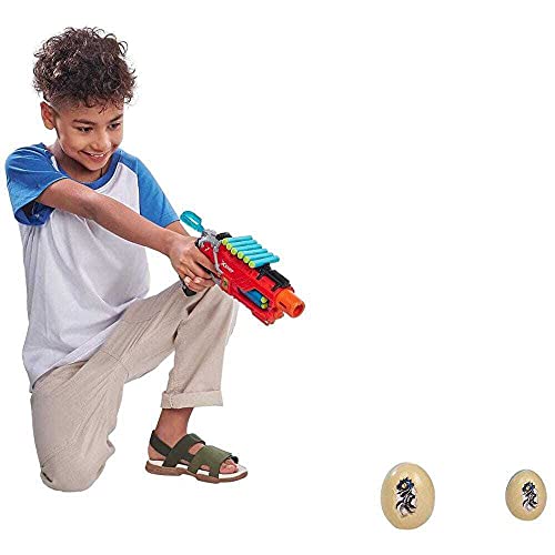 X-Shot Dino Attack Dino Striker Foam Dart Blaster (16 Darts, 4 Eggs) by ZURU