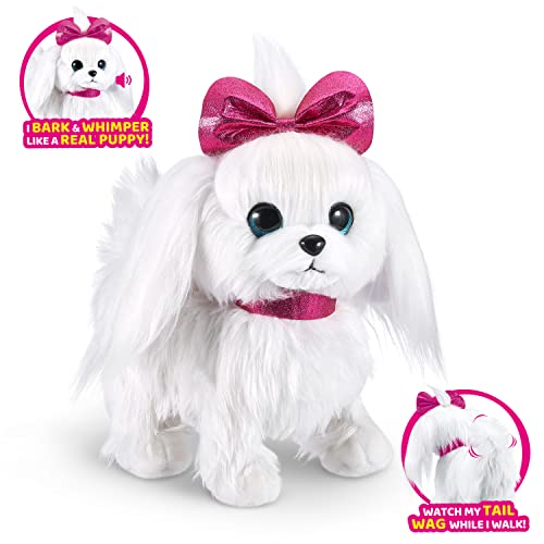 Pets Alive Lil' Paw The Walking Puppy by ZURU Interactive Dog That Walk, Waggle, and Barks, Interactive Plush Pet, Electronic Leash, Soft Toy for Kids and Girls