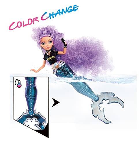 MERMAZE MERMAIDZ Color Change Riviera Mermaid Fashion Doll with Designer Outfit & Accessories, Stylish Hair & Sculpted Tail, Poseable, Toy Gift Girls Boys Collectors Ages 4 5 6 7 8 to 12+, 580812