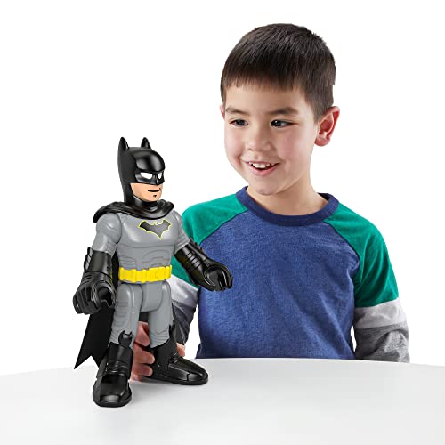 Imaginext DC Super Friends Batman Xl Toy 10-Inch Poseable Figure for Pretend Play Ages 3+ Years, Caped Crusader