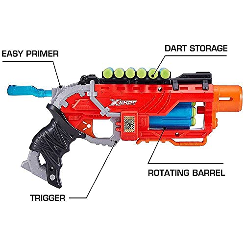 X-Shot Dino Attack Dino Striker Foam Dart Blaster (16 Darts, 4 Eggs) by ZURU