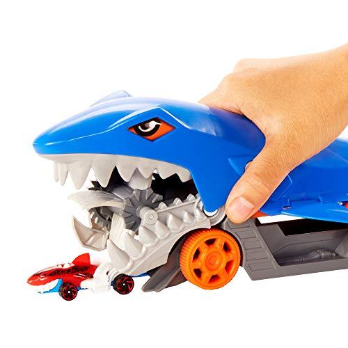 Hot Wheels Shark Chomp Transporter Playset with One 1:64 Scale Car - sctoyswholesale