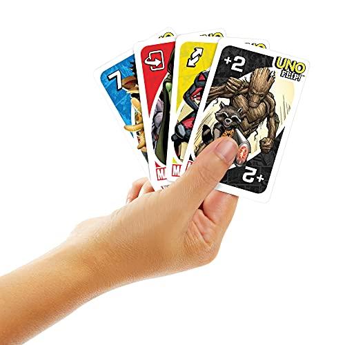 UNO FLIP Marvel Card Game with 112 Cards - sctoyswholesale