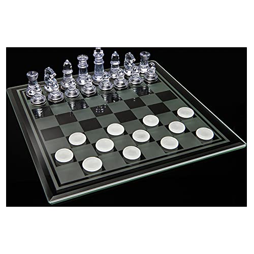 Chess & Checkers Set with Glass Board - sctoyswholesale