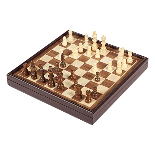 Legacy Deluxe Chess & Checkers Set, Classic Two Player Game Includes Folding Board with Solid Wood Playing Pieces - sctoyswholesale