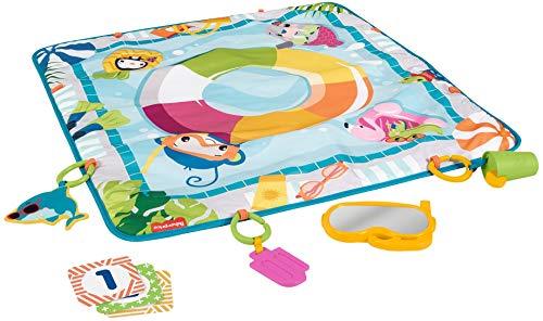 Fisher-Price Dive Right in Activity Mat, Pool-Themed playmat with 4 Toys for Newborn Baby - sctoyswholesale