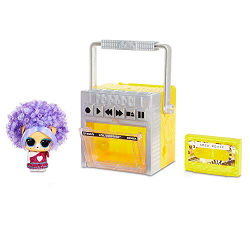 LOL Surprise Remix Pets 9 Surprises, Real Hair Includes Music Cassette Tape with Surprise Song Lyrics, Accessories, Dolls