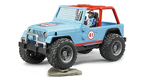 Bruder Jeep Cross Country Racer Vehicle with Driver Blue