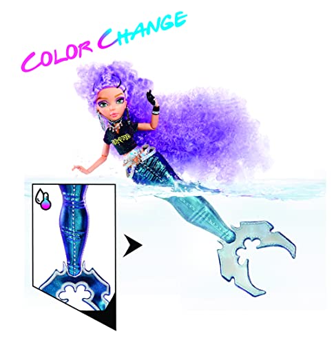 MERMAZE MERMAIDZ Color Change Riviera Mermaid Fashion Doll with Designer Outfit & Accessories, Stylish Hair & Sculpted Tail, Poseable, Toy Gift Girls Boys Collectors Ages 4 5 6 7 8 to 12+, 580812