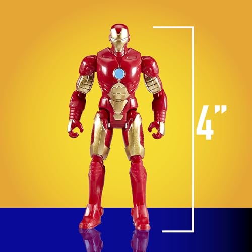 Marvel Avengers Epic Hero Series Iron Man Repulsor Blast Battle Jet, 4-Inch (10 cm) Vehicle & Action Figure Set, Super Hero Toys, Kids Ages 4 & Up