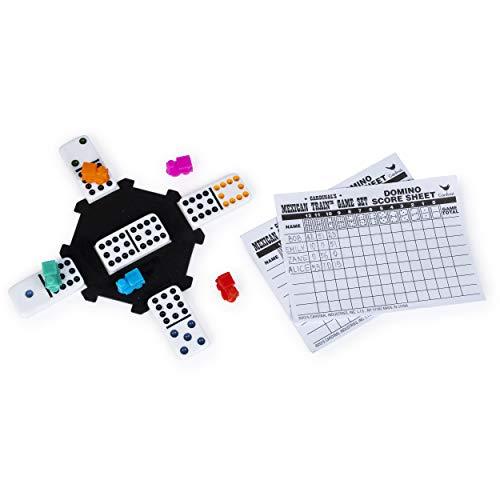 Mexican Train Dominoes Game in Aluminum Carry Case - sctoyswholesale