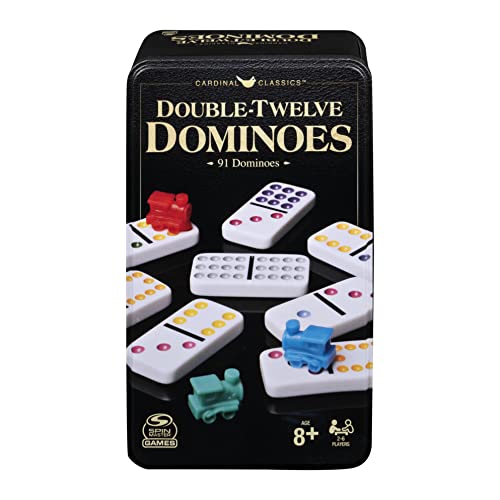 Double Twelve Dominoes Set in Storage Tin - sctoyswholesale