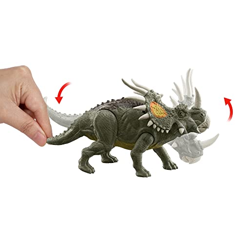 Jurassic World Fierce Force Styracosaurus Camp Cretaceous Authentic Dinosaur Strike Motion Action Figure, Movable Joints - sctoyswholesale