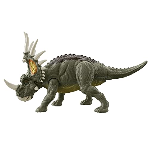 Jurassic World Fierce Force Styracosaurus Camp Cretaceous Authentic Dinosaur Strike Motion Action Figure, Movable Joints - sctoyswholesale