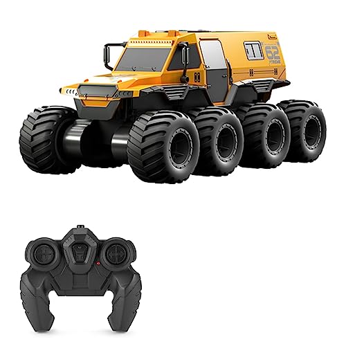 CONQUEROR Amphibious Remote Control Car, 8WD RC Cars, 2.4GHz Remote Control, Waterproof Off Road RC Monster Truck