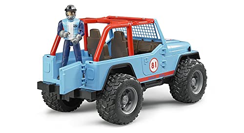 Bruder Jeep Cross Country Racer Vehicle with Driver Blue