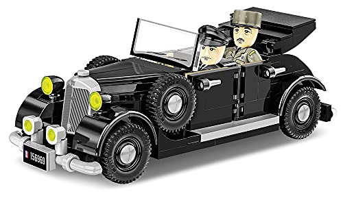 COBI Historical Collection World War II De Gaulle's Horch830BL Vehicle, Charcoal Black - sctoyswholesale