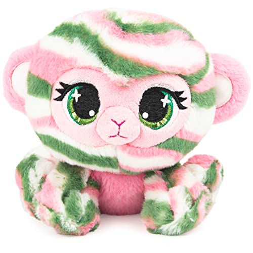 GUND P.Lushes Designer Fashion Pets Olivia Moss Monkey Premium Stuffed Animal Soft Plush, Green and Pink, 6” - sctoyswholesale