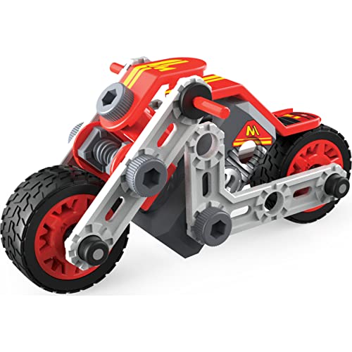 MECCANO - MES PREMIÈRES CONSTRUCTIONS MECCANO JUNIOR - Voiture de course, Moto, Hélicoptère ou Bulldozer - sctoyswholesale