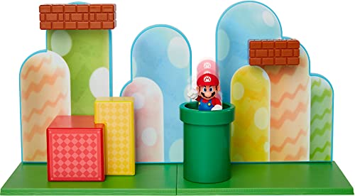 Super Mario Nintendo Acorn Plains 2.5” Figure Playset with Feature Accessories